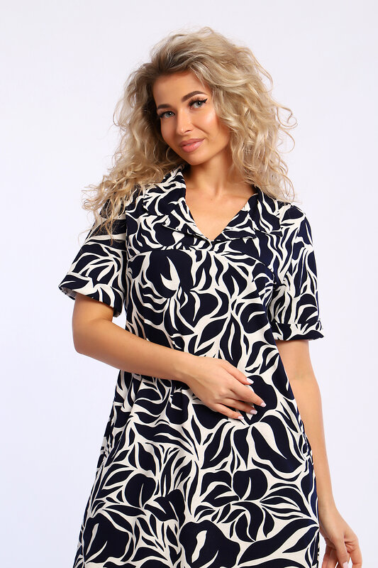 Натали Платье 580626 13224 сине-белый