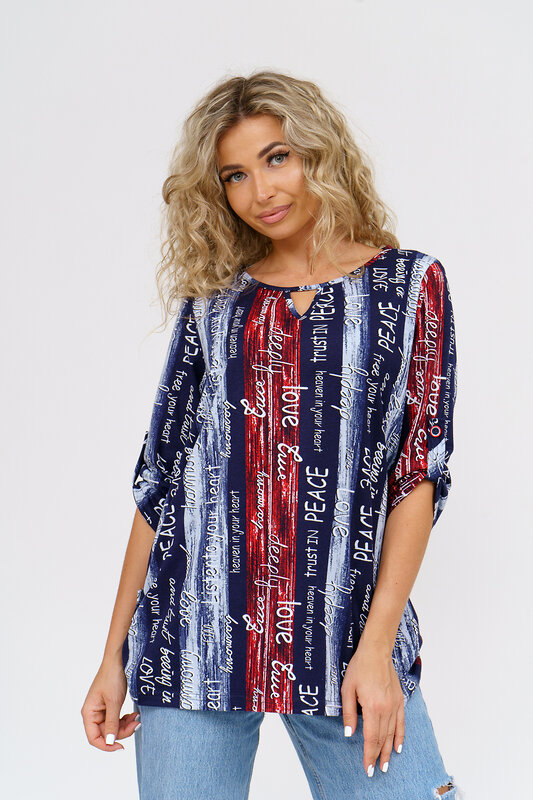 Натали Туника 580644 36782 сине-красный