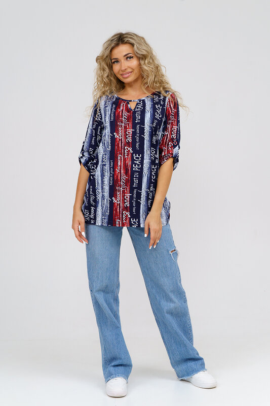 Натали Туника 580644 36782 сине-красный