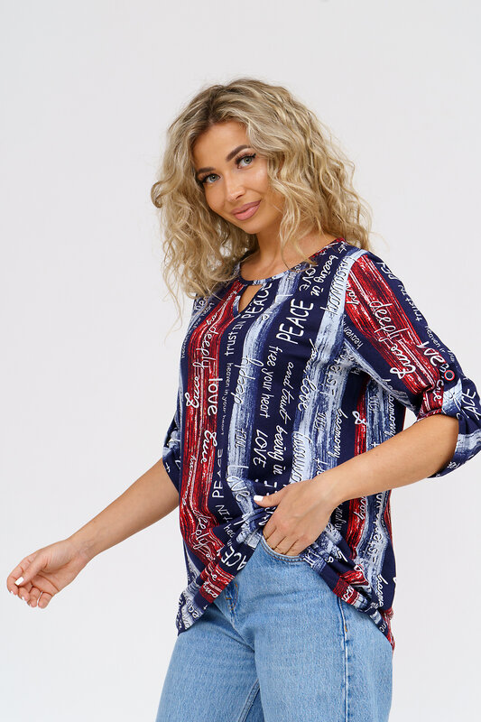 Натали Туника 580644 36782 сине-красный