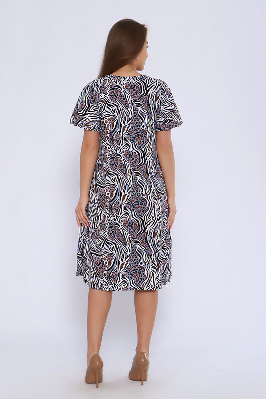 Натали Платье 580658 13312 серо-коричневый