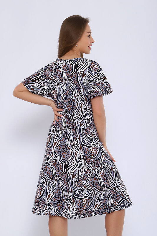 Натали Платье 580658 13312 серо-коричневый