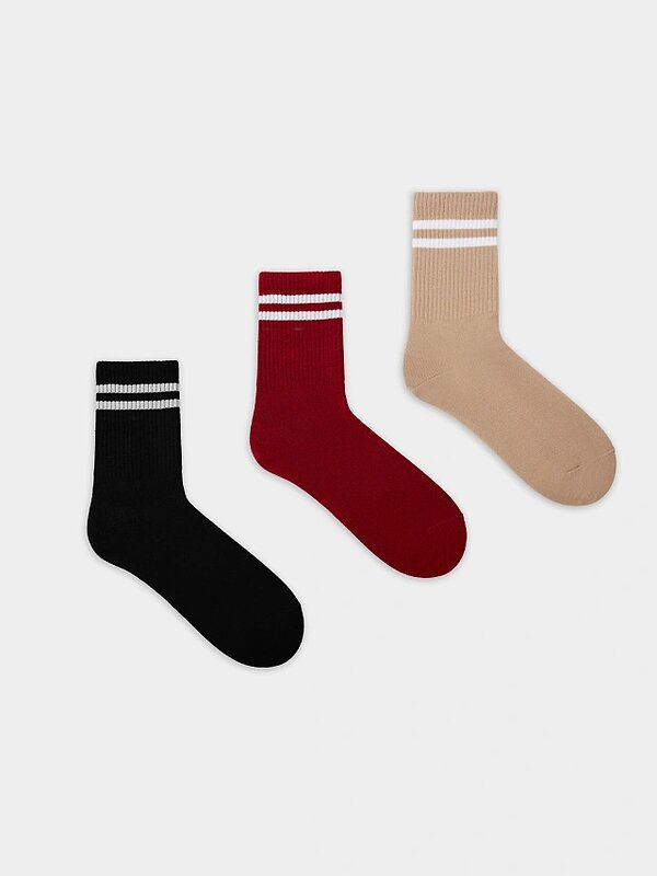 MARK FORMELLE Женские носки 580661 217A-574 вишневый /капучино /черный/