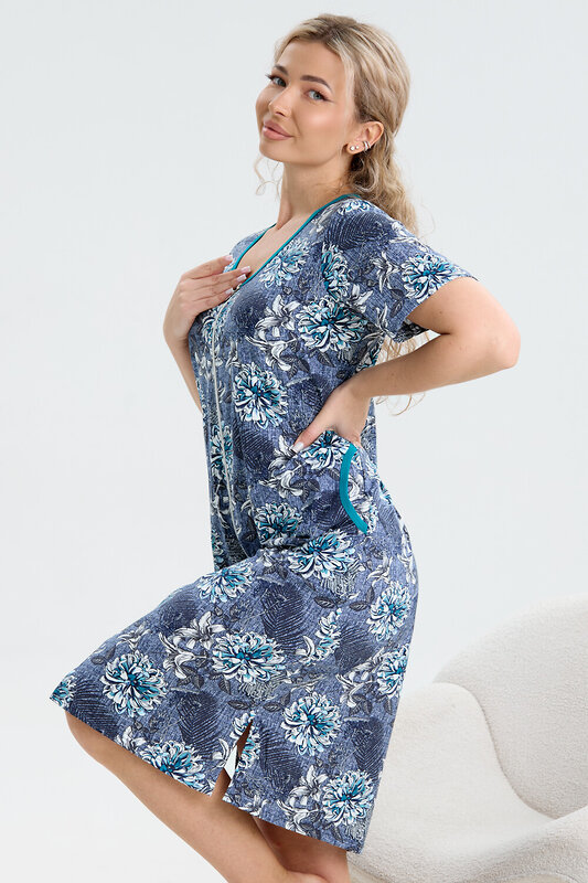 Натали Халат 580707 37002 синий