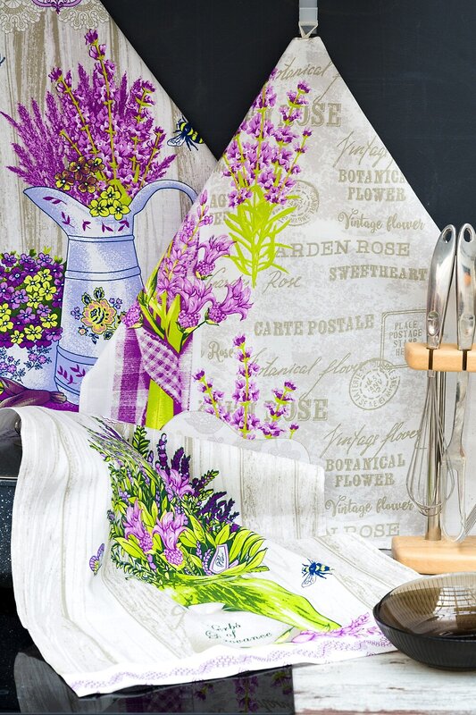 Натали Полотенце 580710 Полотенце кухонное Букет лаванды бежевый