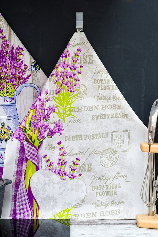 Натали Полотенце 580710 Полотенце кухонное Букет лаванды бежевый