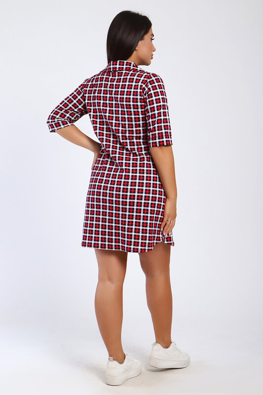 Натали Туника 580714 85027 клетка красная