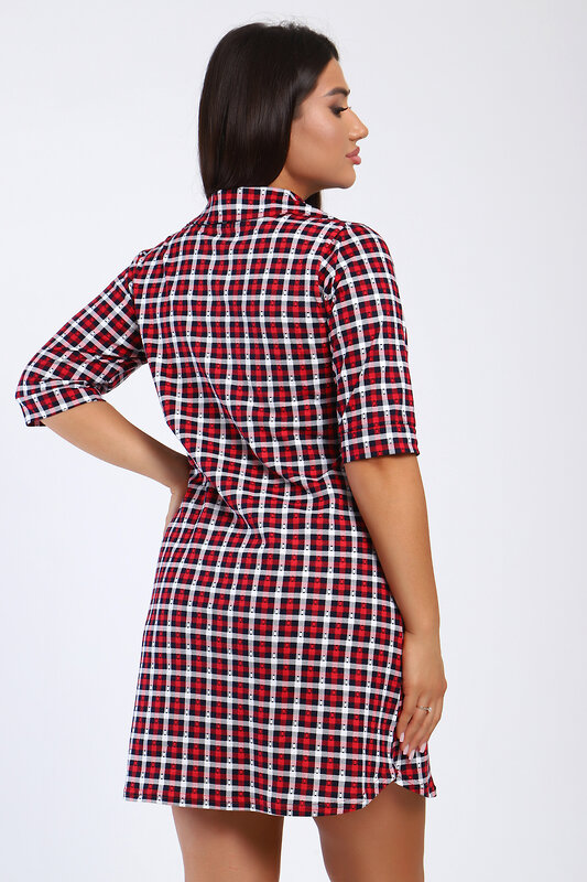 Натали Туника 580714 85027 клетка красная