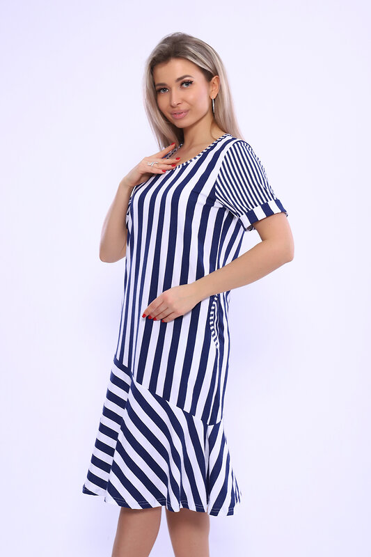 Натали Платье 580742 13165 сине-белый
