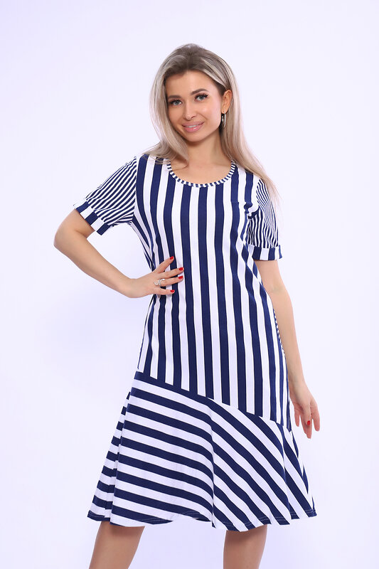 Натали Платье 580742 13165 сине-белый