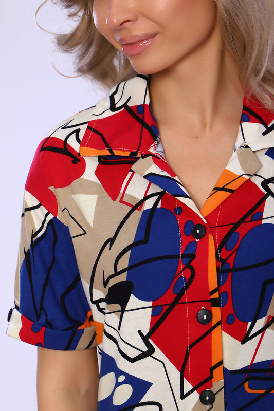 Натали Туника 580777 13144 беж,синий,оранж