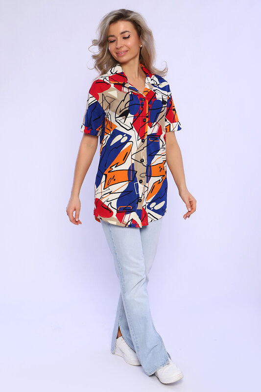 Натали Туника 580777 13144 беж,синий,оранж