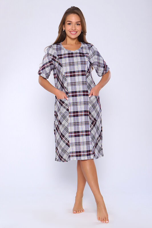 Натали Туника 580839 59218 серая клетка