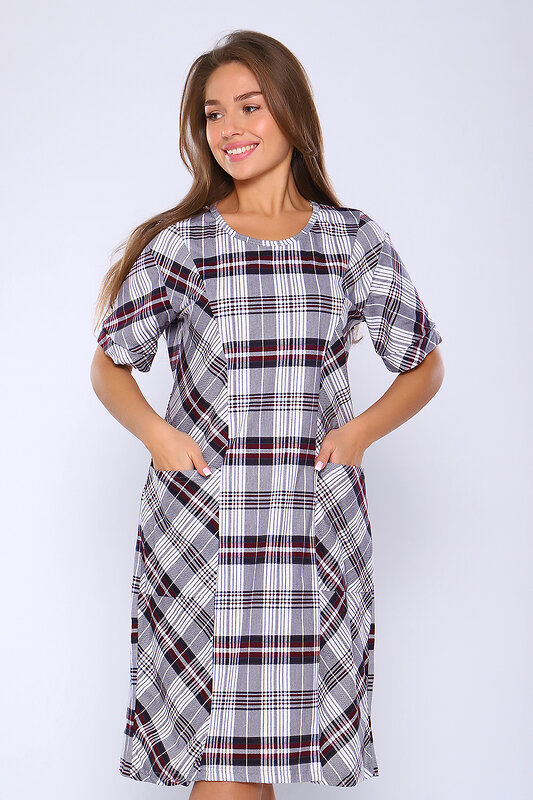 Натали Туника 580839 59218 серая клетка