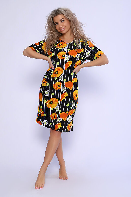 Натали Халат 580846 59204 желтый-черный