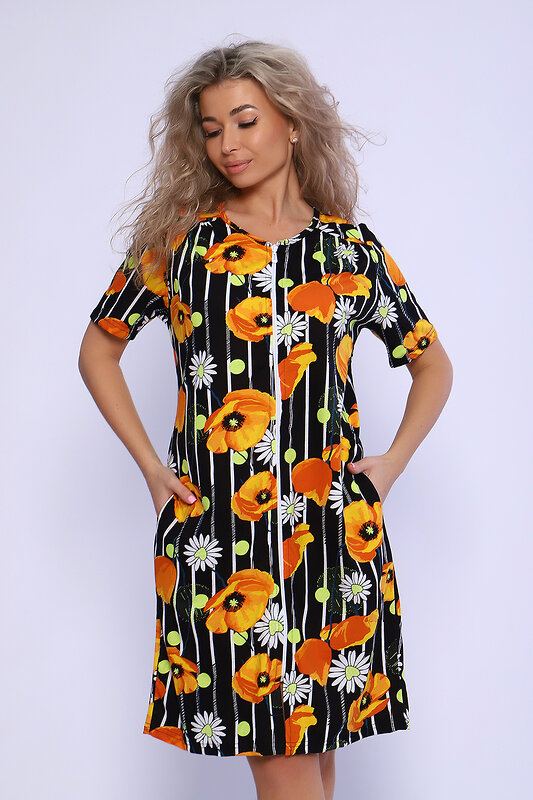 Натали Халат 580846 59204 желтый-черный