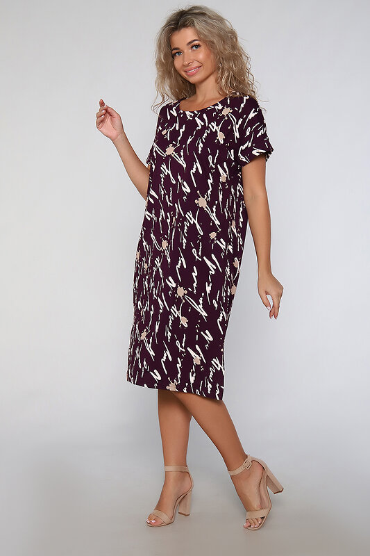 Натали Платье 580851 59193 бордовый