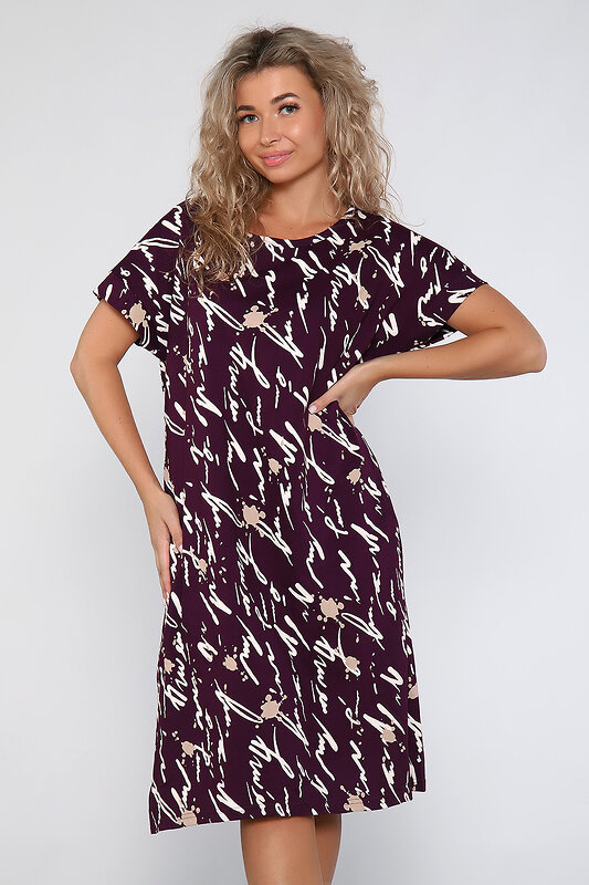 Натали Платье 580851 59193 бордовый