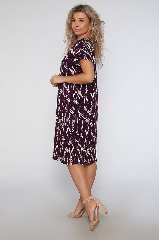 Натали Платье 580851 59193 бордовый