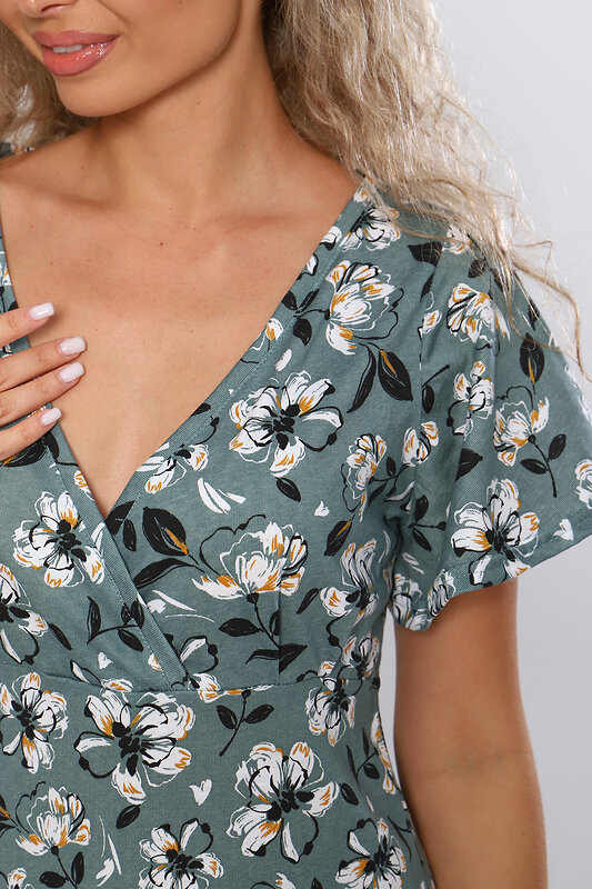 Натали Платье 580861 59131 серо-зеленый