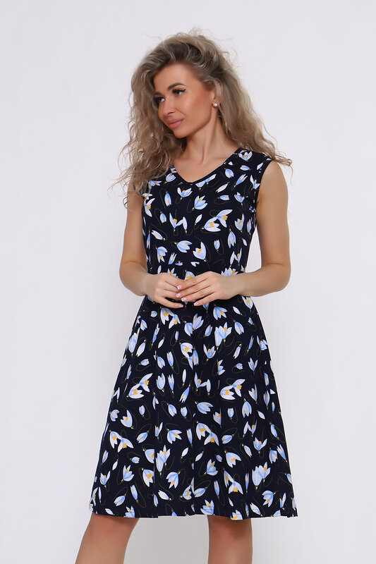 Натали Сарафан 580869 38573 голубой