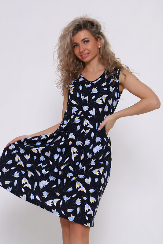 Натали Сарафан 580869 38573 голубой