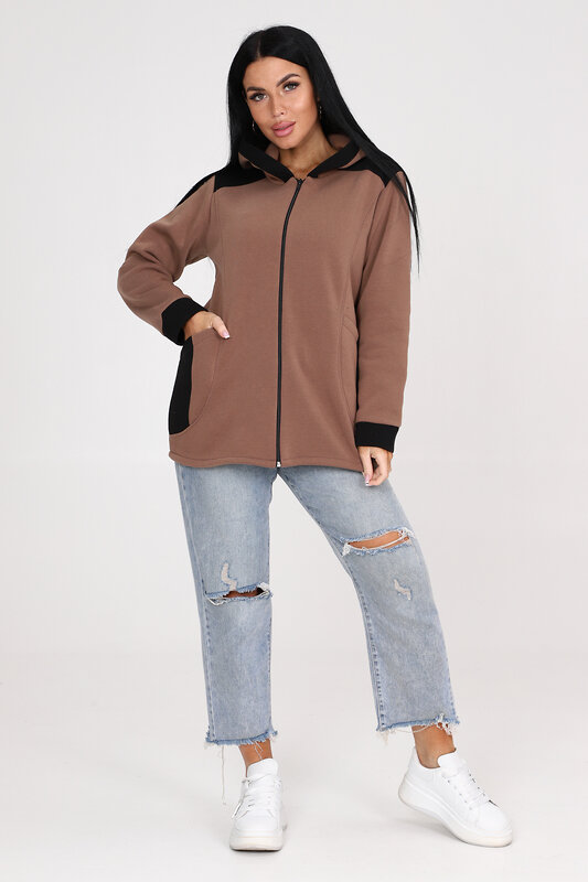Натали Толстовка 580882 52223 коричневый