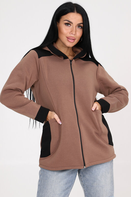 Натали Толстовка 580882 52223 коричневый