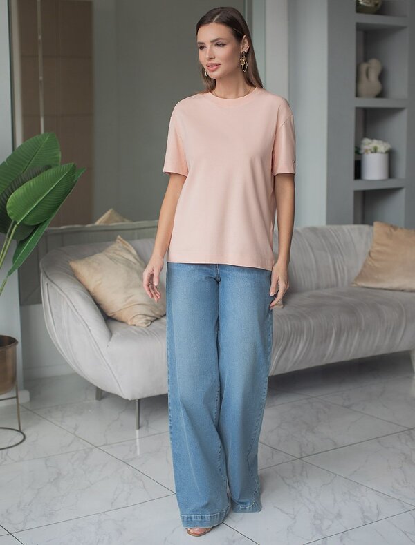 VILATTE Футболка 580910 D49.144 пудра