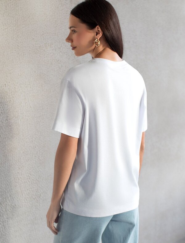 VILATTE Футболка 580912 D49.145 белый_love