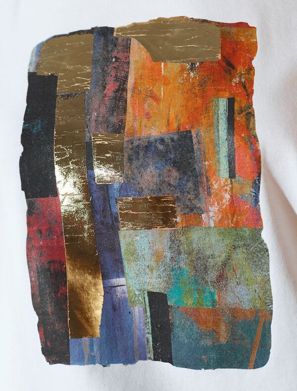 VILATTE Футболка 580915 D49.145 белый_абстракция