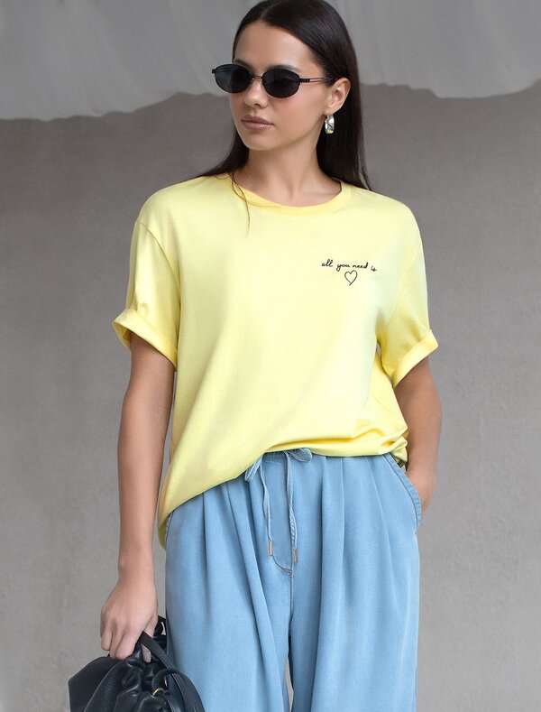 VILATTE Футболка 580919 D49.145 лимонный_love