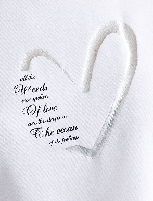 VILATTE Футболка 580924 D49.146 белый_сердце