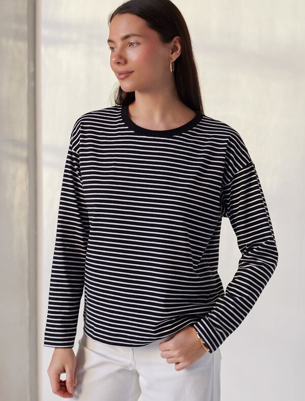 VILATTE Джемпер 580935 D49.148 черный-белый