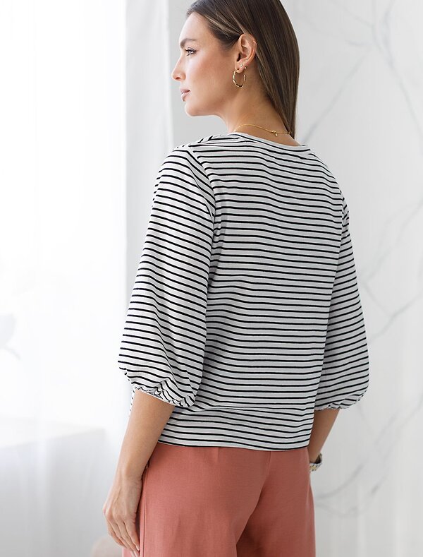 VILATTE Джемпер 580937 D49.149 белый-черный