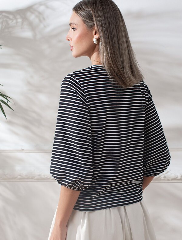 VILATTE Джемпер 580939 D49.149 черный-белый