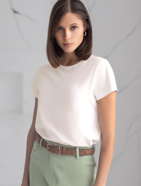 VILATTE Футболка 580945 D49.155 молочный