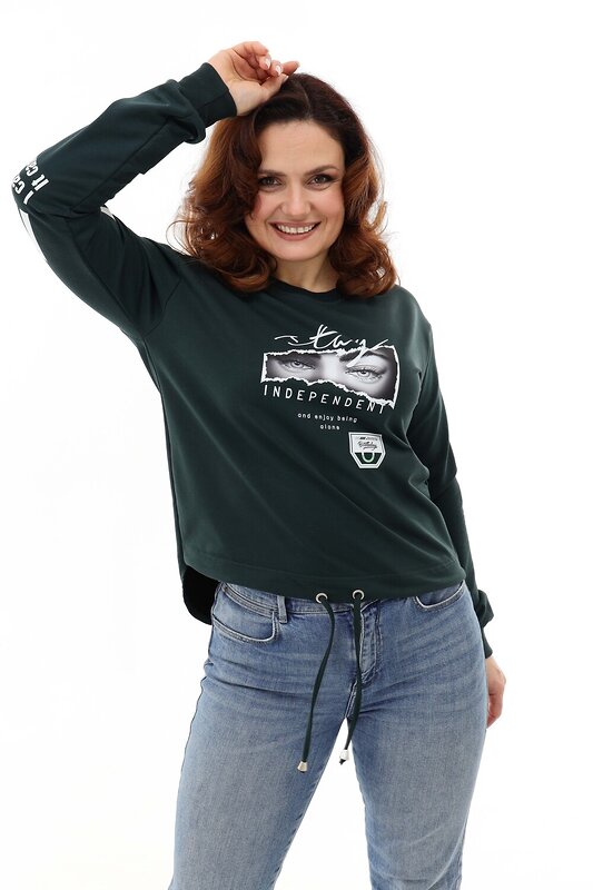 Натали Свитшот 580973 50519 темно-зеленый