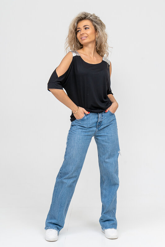 Натали Туника 581045 36508 черный+серебро