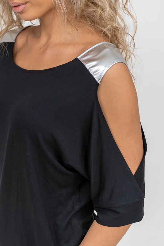 Натали Туника 581045 36508 черный+серебро