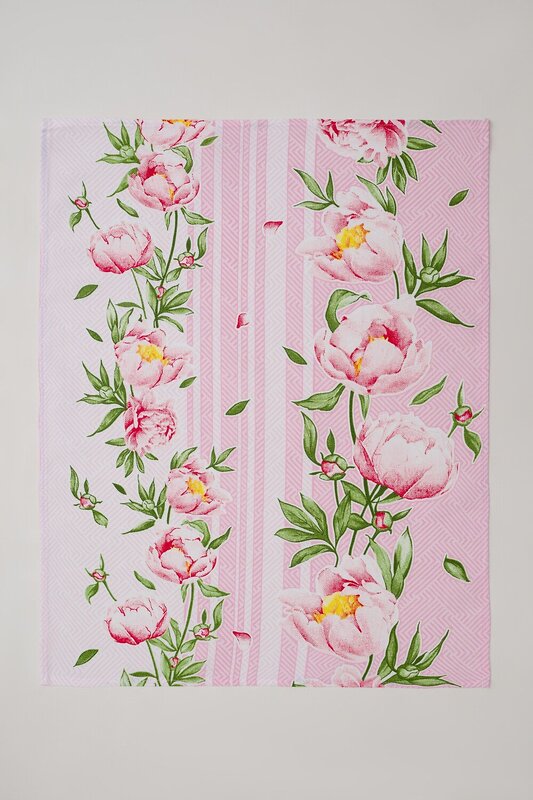 Натали Полотенце 581094 Набор кухонных полотенец Пионы розовый