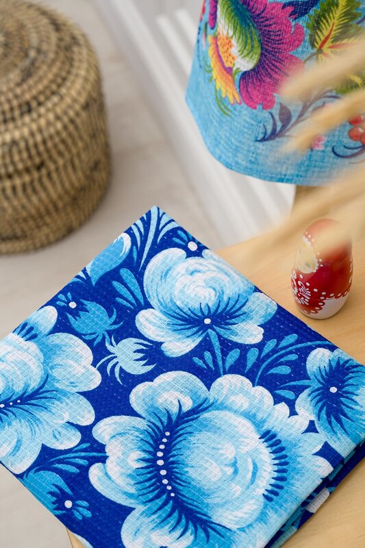 Натали Полотенце 581095 Полотенца вафельные Жар-птица синий