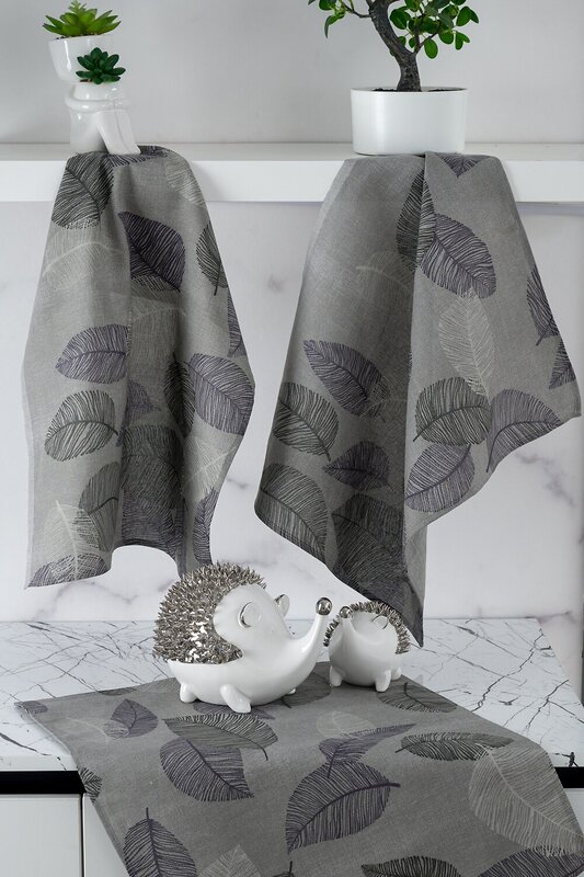 Натали Полотенце 581103 Набор кухонных полотенец Блоссом серый