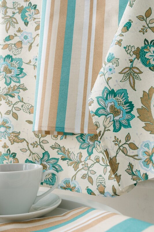 Натали Полотенце 581105 Полотенца кухонные Китайские цветы белый/зеленый