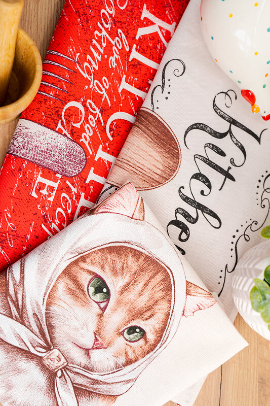 Натали Полотенце 581110 Набор кухонных полотенец Матильда красный