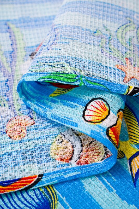 Натали Полотенце 581112 Полотенце банное Рыбки синий