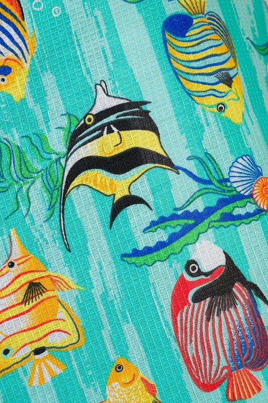 Натали Полотенце 581113 Полотенце банное Рыбки голубой