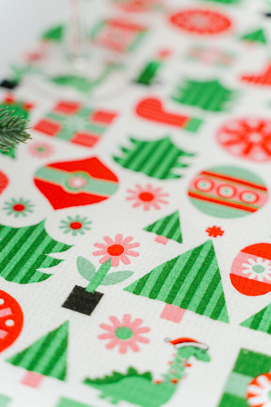 Натали Полотенце 581117 Набор кухонных полотенец Новогодняя мозайка зеленый