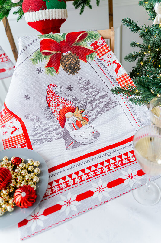 Натали Полотенце 581119 Полотенце Гномики серый+красный