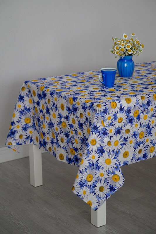 Натали Скатерть 581120 Скатерть Ромашковое поле белый,синий